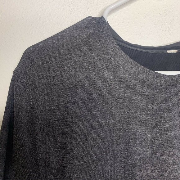 Lululemon Mens Large Black Gray Workout Shirt - Picture 4 of 8